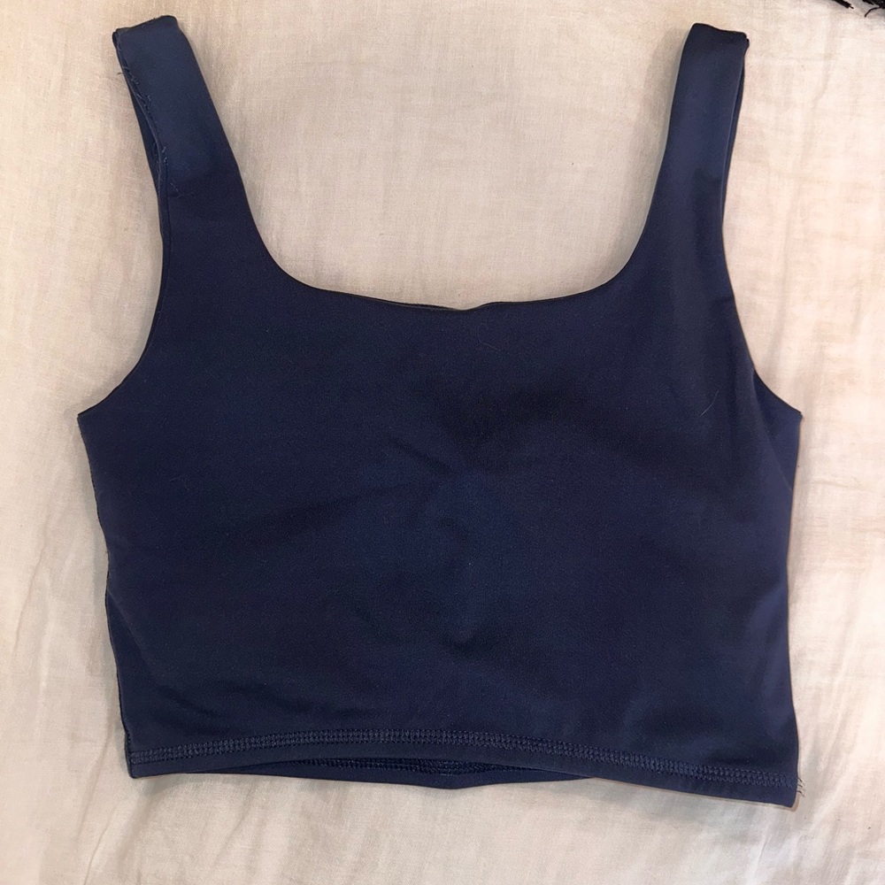 navy blue we wore what crop jersey tank never worn
